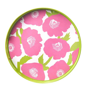 Poppies Pink Tray