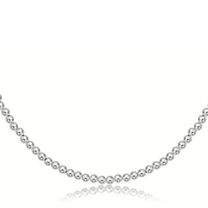 15" 3mm Choker Necklace in Sterling Silver