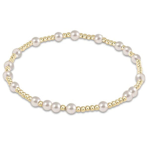 4mm Hope Unwritten Bracelet in Pearl