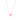 16" Cross Necklace in Pink