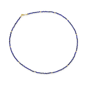 Semi Precious Beads Necklace in Lapis