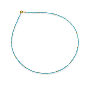 Semi Precious Beads Necklace in Turquoise