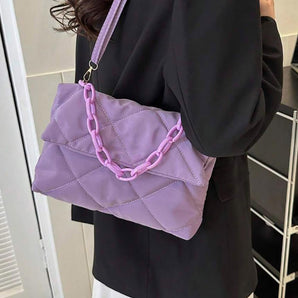 Quilted Crossbody Bag in Lavender