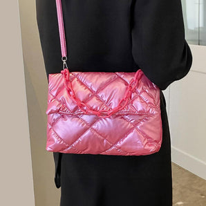 Quilted Crossbody Bag in Pink