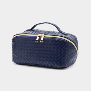 Woven Cosmetic Bag in Navy