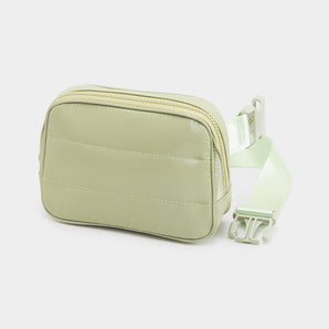 Puffer Rectangle Sling Bag / Fanny Bag / Belt Bag in Green