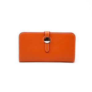 Leather Wallet in Orange