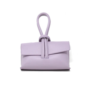 Leather Wristlet in Lilac