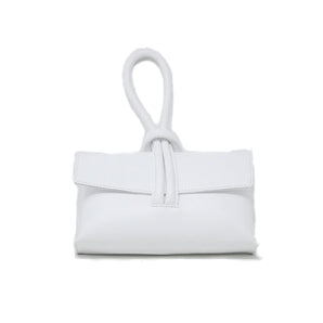 Leather Wristlet in White