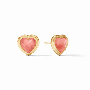 Heart Stud in Blush Pink