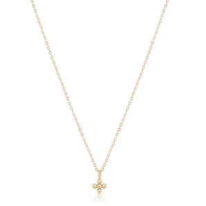 16" Small Beaded Cross Necklace