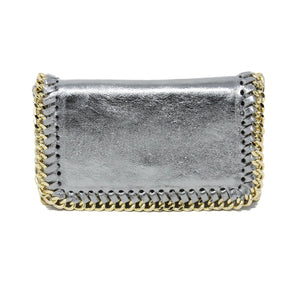 Leather Crossbody - Silver/Gold