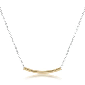 16" Bliss Bar Necklace in Mixed Metal