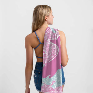 UPF50 Towel/Wrap in Whales Tail