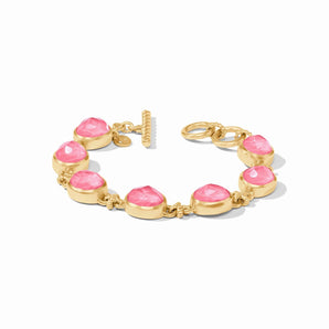 Nassau Demi Stone Bracelet in Peony Pink