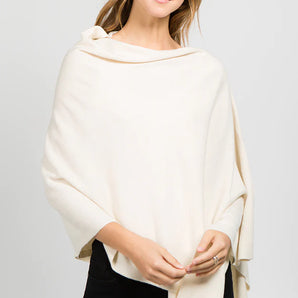 Poncho in Ivory