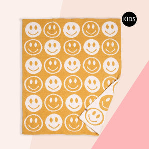 Kids Smile Soft Blanket in Yellow