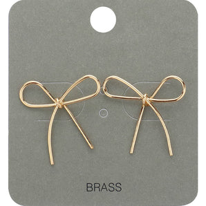 Metal Wire Bow Stud