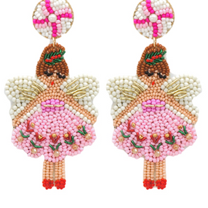 Fairy Seed Bead Earring in Pink