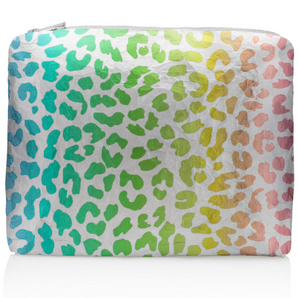 Ombre Rainbow Leopard Pouch