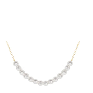16" 4mm Bliss Necklace in Pearl