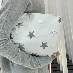 White with Silver Stars