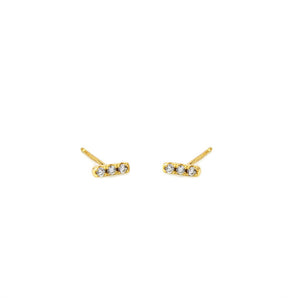 Dash Pave Earrings - Gold