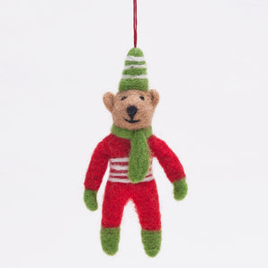Holiday Bear Felt Ornament