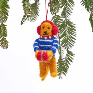 Giving Bear Felt Ornament