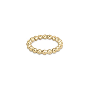 Gold 3mm Beaded Ring