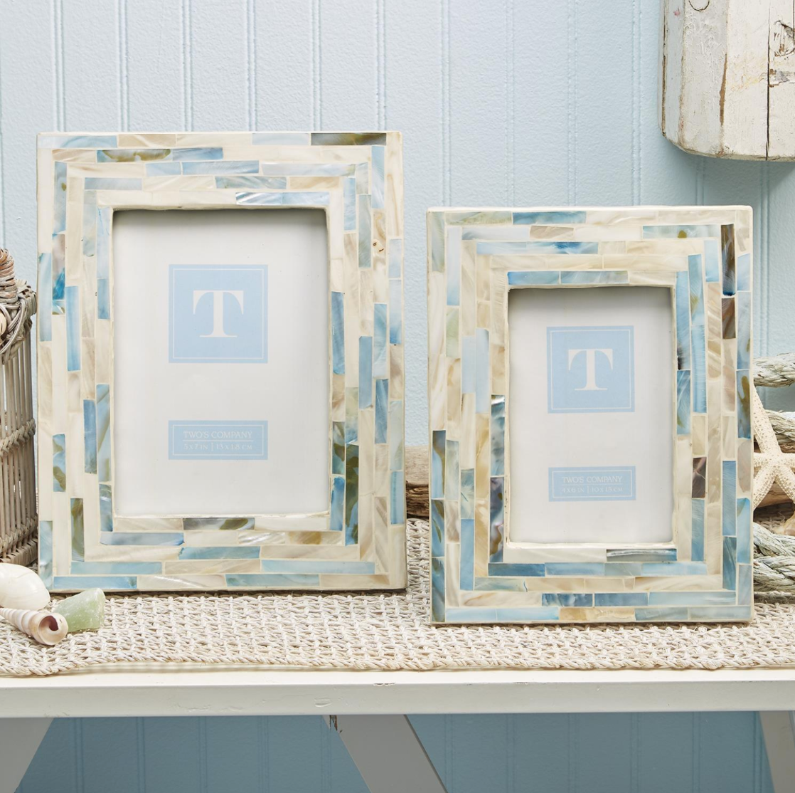 Two's Company Set of 2 Golden Bee Photo Frames 4x6 and 5x7 inches