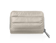 Puffer Wallet in Shimmer Beige