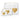 Shimmer White with Gold Heart Pouches
