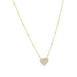 Charm & Chain Necklace Pavé Heart