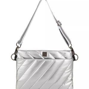 Diagonal Bum Bag 2.0 in Pearl Silver