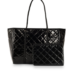 Greyson Quilted Tote - Noir