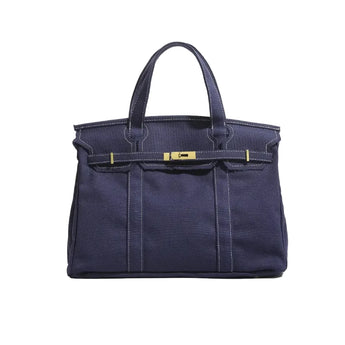 Boatkin Tote in Solid Navy – ISABEL HARVEY