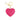 Leather Heart Keychain in Fuchsia