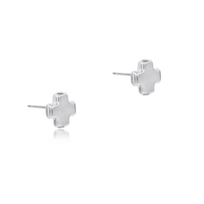 Cross Stud in Sterling Silver