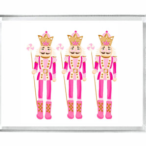 Acrylic Serving Tray Pink Nutcracker