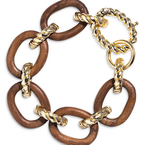 Earth Goddess Link Bracelet in Teak