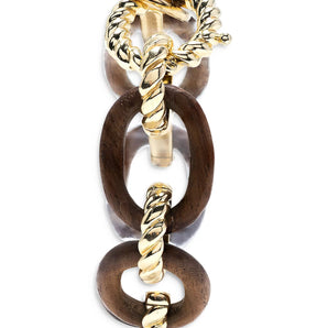 Earth Goddess Link Bracelet in Teak