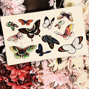 Glass Tray in Fluttering Butterflies