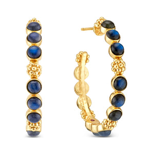 Berry Gem Med Hoop in Blue Labradorite