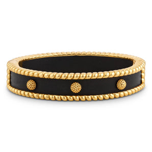Berry Small Hinged Bangle in Ebony