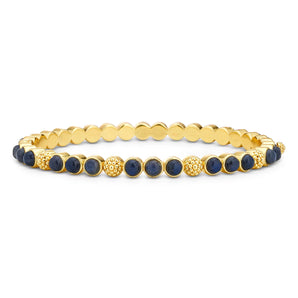 Berry Gem Petite Hinged Bangle Blue Labradorite