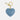 Leather Heart Keychain in Jeans