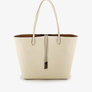 Departure Tote in Cream/Taupe