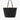 Departure Perforated Tote in Black/Nude