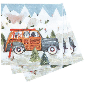 Ski Day Paper Napkin